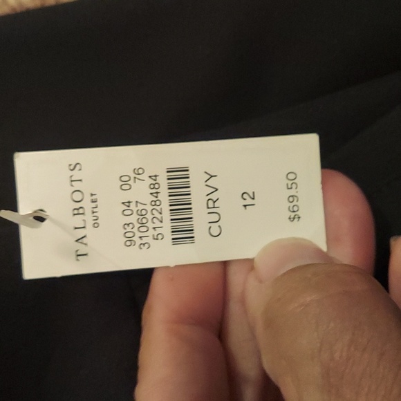 New with tags Talbots curvy size 12 black pants - Picture 2 of 6
